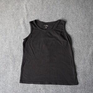 Coral Bay Women's Black Tank Top Cotton Sleeveless Casual Basic‎ Everyday